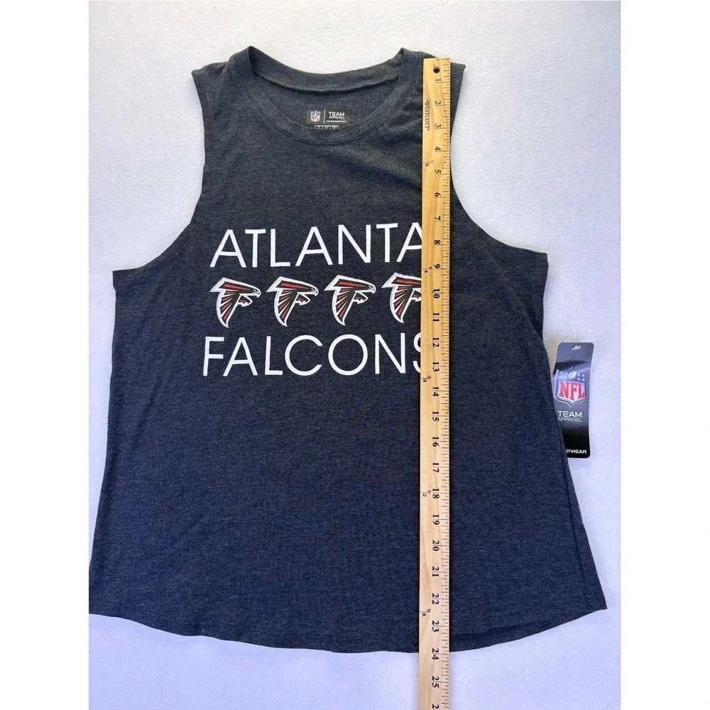 NWT NFL Team Apparel Atlanta Falcons Womens Sleepwear Tank Top Gray L Football